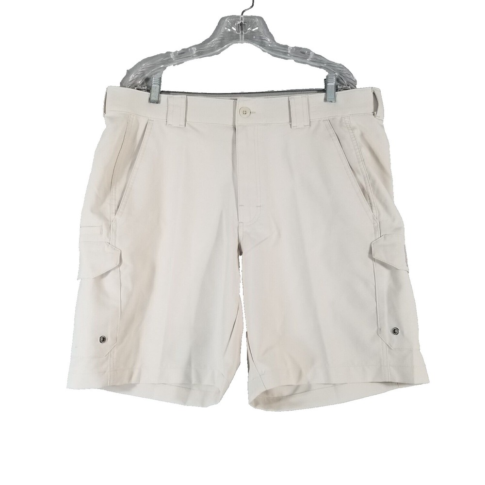 Bimini Bay cargo hiking shorts men's 38x9 beige comfort waist outdoor